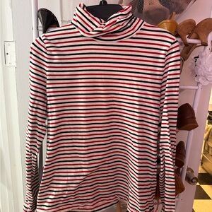 Cotton Striped Turtleneck Women’s Top